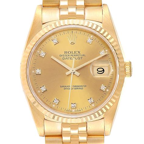 rolex datejust 36 gold dial